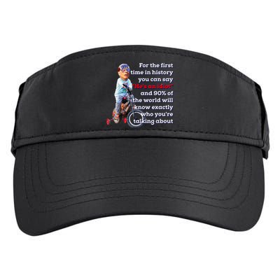 Biden Bicycle Crash Bike Wreck AntiBiden Pro Trump 2024 Adult Drive Performance Visor