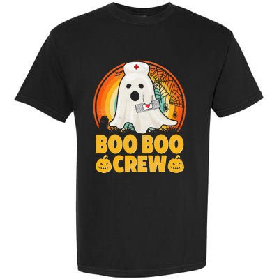 Boo Boo Crew Nurse Funny Halloween Ghost Costume RN Nurse Garment-Dyed Heavyweight T-Shirt