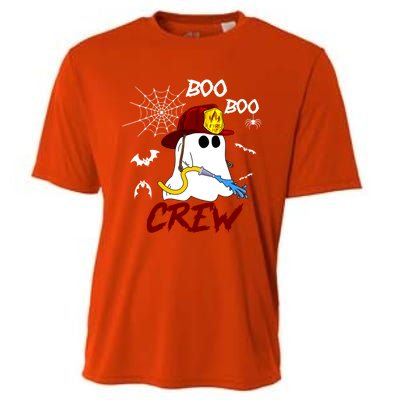 Boo Boo Crew Firefighter Fire Halloween Spooky Season Cool Gift Cooling Performance Crew T-Shirt