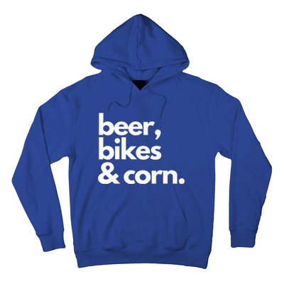 Beer Bikes & Corn Funny Iowa Bicycle Love Biking Hoodie