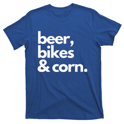 Beer Bikes & Corn Funny Iowa Bicycle Love Biking T-Shirt