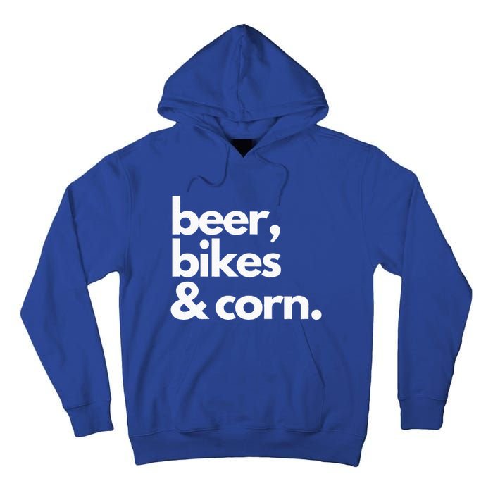 Beer Bikes & Corn Funny Iowa Bicycle Love Biking Tall Hoodie