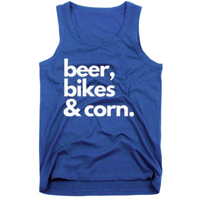 Beer Bikes & Corn Funny Iowa Bicycle Love Biking Tank Top