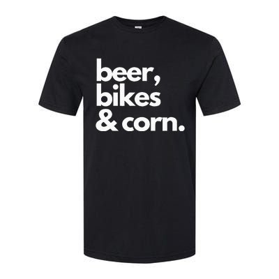 Beer Bikes & Corn Funny Iowa Bicycle Love Biking Softstyle CVC T-Shirt