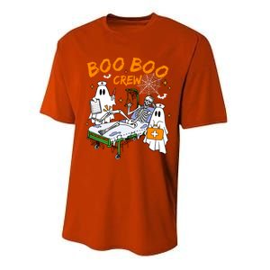 Boo Boo Crew Ghost Skeleton Spooky Season Nurse Halloween Cool Gift Performance Sprint T-Shirt