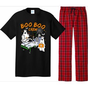 Boo Boo Crew Ghost Skeleton Spooky Season Nurse Halloween Cool Gift Pajama Set