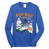 Boo Boo Crew Ghost Skeleton Spooky Season Nurse Halloween Cool Gift Long Sleeve Shirt