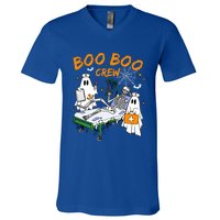 Boo Boo Crew Ghost Skeleton Spooky Season Nurse Halloween Cool Gift V-Neck T-Shirt