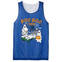 Boo Boo Crew Ghost Skeleton Spooky Season Nurse Halloween Cool Gift Mesh Reversible Basketball Jersey Tank