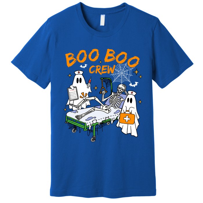 Boo Boo Crew Ghost Skeleton Spooky Season Nurse Halloween Cool Gift Premium T-Shirt