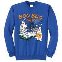 Boo Boo Crew Ghost Skeleton Spooky Season Nurse Halloween Cool Gift Tall Sweatshirt