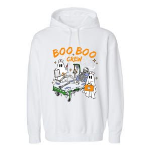 Boo Boo Crew Ghost Skeleton Spooky Season Nurse Halloween Cool Gift Garment-Dyed Fleece Hoodie