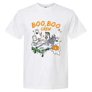 Boo Boo Crew Ghost Skeleton Spooky Season Nurse Halloween Cool Gift Garment-Dyed Heavyweight T-Shirt