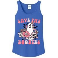 Boobees Breast Cancer Boho Groovy Ghost Save The Boo Bees Gift Ladies Essential Tank