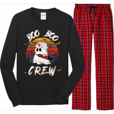 Boo Boo Crew Nurse Halloween Nurse For Long Sleeve Pajama Set