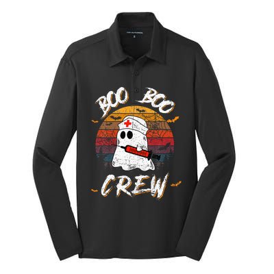 Boo Boo Crew Nurse Halloween Nurse For Silk Touch Performance Long Sleeve Polo