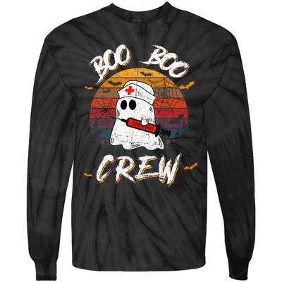 Boo Boo Crew Nurse Halloween Nurse For Tie-Dye Long Sleeve Shirt