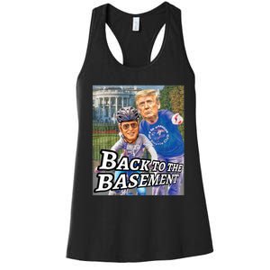 Biden Bicycle Crash Bike Wreck AntiBiden Pro Trump 2024 Women's Racerback Tank