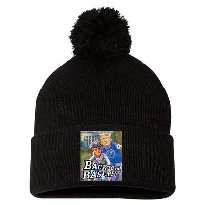 Biden Bicycle Crash Bike Wreck AntiBiden Pro Trump 2024 Pom Pom 12in Knit Beanie