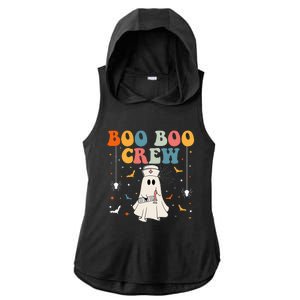 Boo Boo Crew For Cna Er Rn Lpn Funny Halloween Nurse Ladies PosiCharge Tri-Blend Wicking Draft Hoodie Tank