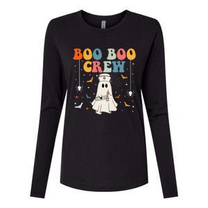 Boo Boo Crew For Cna Er Rn Lpn Funny Halloween Nurse Womens Cotton Relaxed Long Sleeve T-Shirt