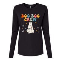 Boo Boo Crew For Cna Er Rn Lpn Funny Halloween Nurse Womens Cotton Relaxed Long Sleeve T-Shirt