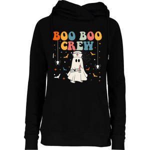 Boo Boo Crew For Cna Er Rn Lpn Funny Halloween Nurse Womens Funnel Neck Pullover Hood