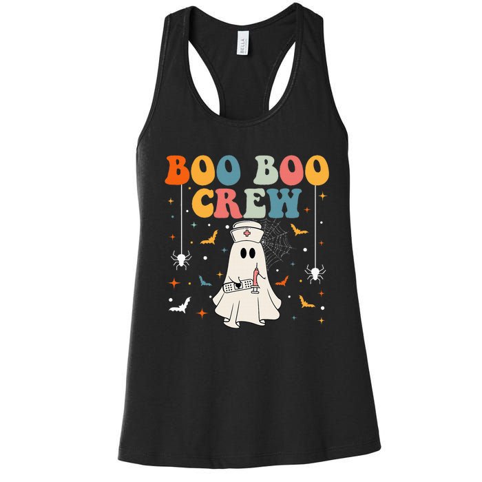 Boo Boo Crew For Cna Er Rn Lpn Funny Halloween Nurse Women's Racerback Tank