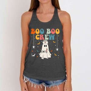 Boo Boo Crew For Cna Er Rn Lpn Funny Halloween Nurse Women's Knotted Racerback Tank