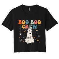 Boo Boo Crew For Cna Er Rn Lpn Funny Halloween Nurse Women's Crop Top Tee