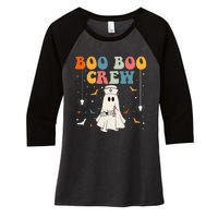 Boo Boo Crew For Cna Er Rn Lpn Funny Halloween Nurse Women's Tri-Blend 3/4-Sleeve Raglan Shirt