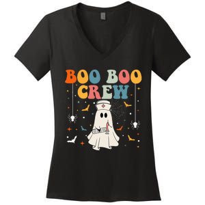 Boo Boo Crew For Cna Er Rn Lpn Funny Halloween Nurse Women's V-Neck T-Shirt