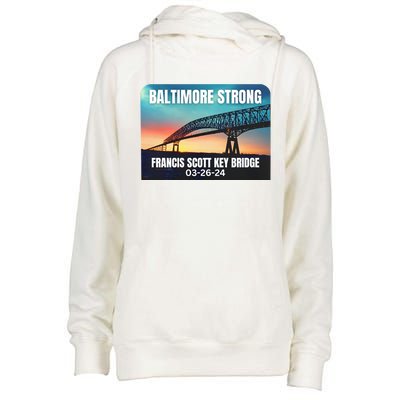 Baltimore Bridge Collapse Baltimore Strong Womens Funnel Neck Pullover Hood