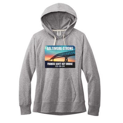 Baltimore Bridge Collapse Baltimore Strong Women's Fleece Hoodie