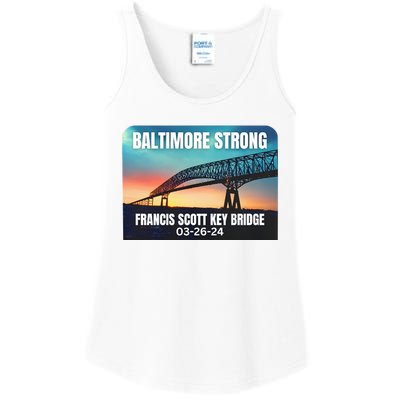 Baltimore Bridge Collapse Baltimore Strong Ladies Essential Tank