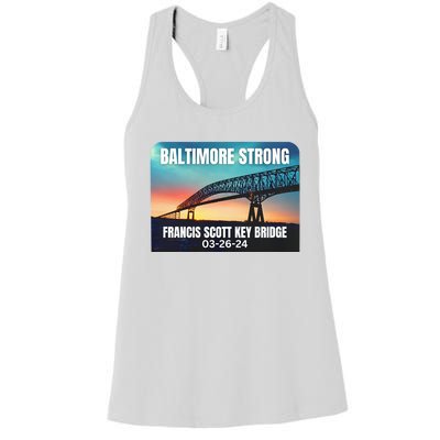 Baltimore Bridge Collapse Baltimore Strong Women's Racerback Tank