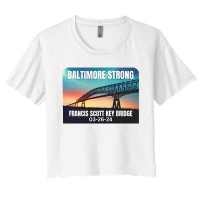 Baltimore Bridge Collapse Baltimore Strong Women's Crop Top Tee