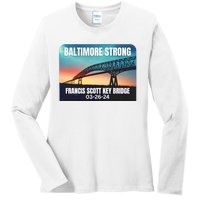 Baltimore Bridge Collapse Baltimore Strong Ladies Long Sleeve Shirt