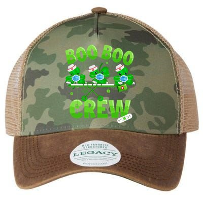 Boo Boo Crew Nurse St Patrick's Day Shamrock Face Mask Nurse Funny Gift Legacy Tie Dye Trucker Hat