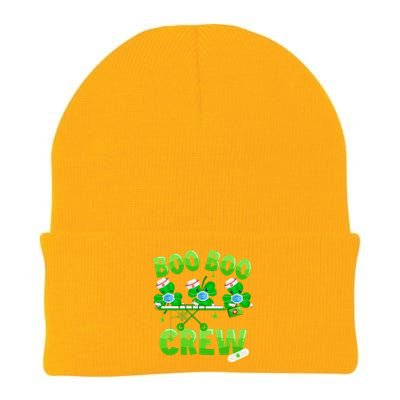 Boo Boo Crew Nurse St Patrick's Day Shamrock Face Mask Nurse Funny Gift Knit Cap Winter Beanie