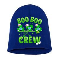 Boo Boo Crew Nurse St Patrick's Day Shamrock Face Mask Nurse Funny Gift Short Acrylic Beanie