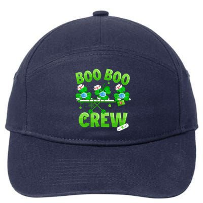 Boo Boo Crew Nurse St Patrick's Day Shamrock Face Mask Nurse Funny Gift 7-Panel Snapback Hat