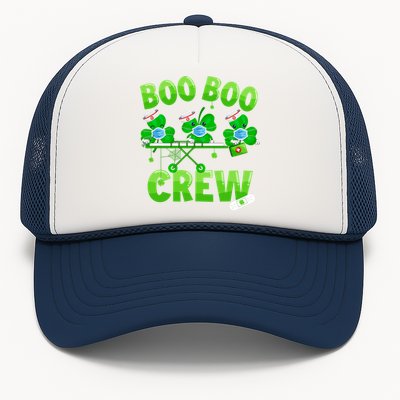 Boo Boo Crew Nurse St Patrick's Day Shamrock Face Mask Nurse Funny Gift Trucker Hat