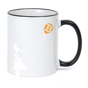 Bitcoin Balloon Cryptocurrency 11oz Black Color Changing Mug