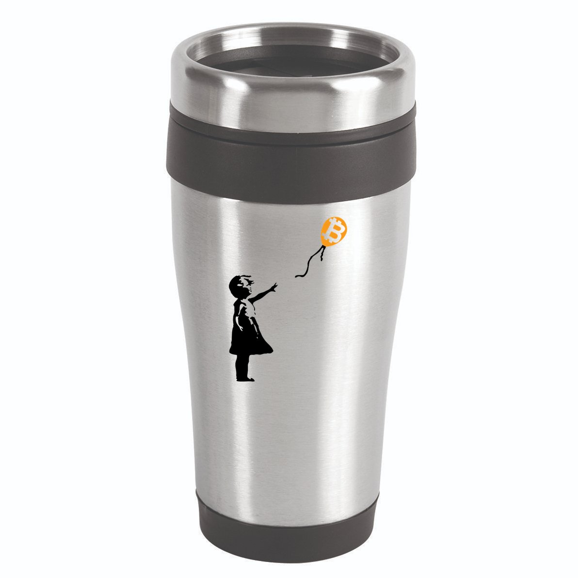 Bitcoin Balloon Cryptocurrency 16oz Travel Tumbler