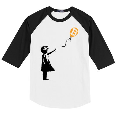 Bitcoin Balloon Cryptocurrency Baseball Sleeve Shirt