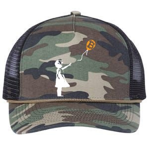 Bitcoin Balloon Cryptocurrency Retro Rope Trucker Hat Cap