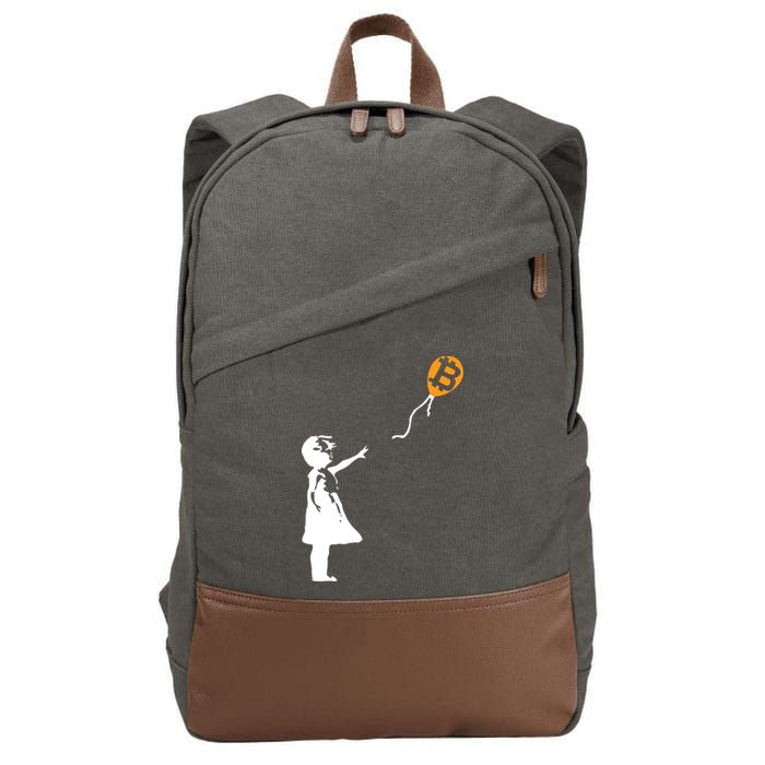 Bitcoin Balloon Cryptocurrency Cotton Canvas Backpack