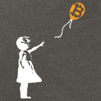 Bitcoin Balloon Cryptocurrency Cotton Canvas Backpack