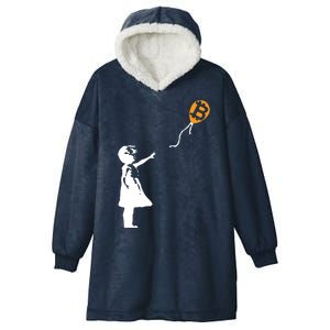 Bitcoin Balloon Cryptocurrency Hooded Wearable Blanket